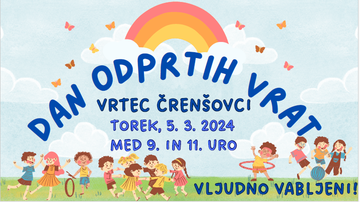 DAN ODPRTIH VRAT V VRTCU ČRENŠOVCI